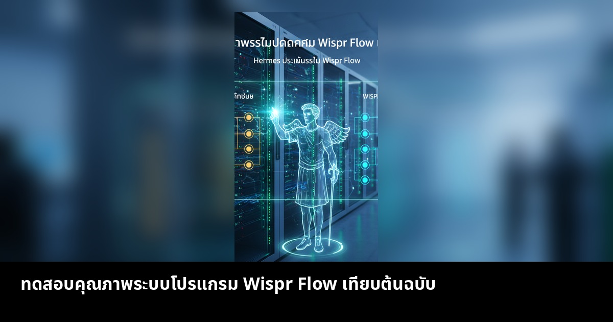 ทดสอบคุณภาพระบบโปรแกรม Wispr Flow เทียบต้นฉบับ